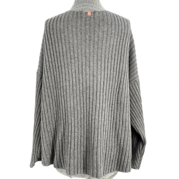 Lunya Grey Ribbed Sweater Soft Cozy Oversized Gray Alpaca Pullover Top Size XS/S - Picture 2 of 10